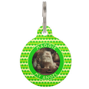 Elegant Gift For Pet Owner Chevron Geometry Tag