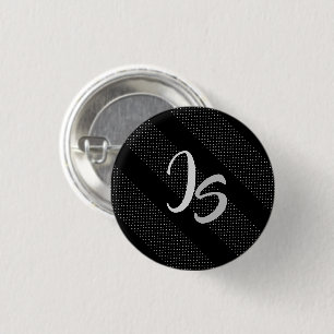 Elegant Gift with Personalize Silver Monogram 1 Inch Round Button