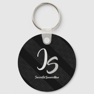 Elegant Gift with Personalize Silver Monogram Keychain