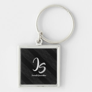Elegant Gift with Personalize Silver Monogram Keychain