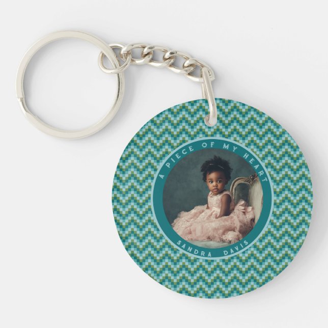 Elegant Gifts For Father Stripe Pattern Keychain (Front)