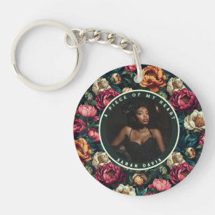 Elegant Gifts For Men Custom Peonies Keychain