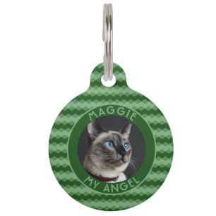 Elegant Gifts For Pet Owner Chevron Checkers Tag