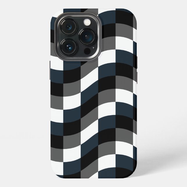 Elegant Gingham Contemporary  iPhone Case (Back)