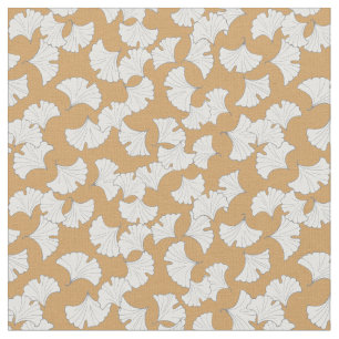 Elegant gingko leaves with custom background colou fabric