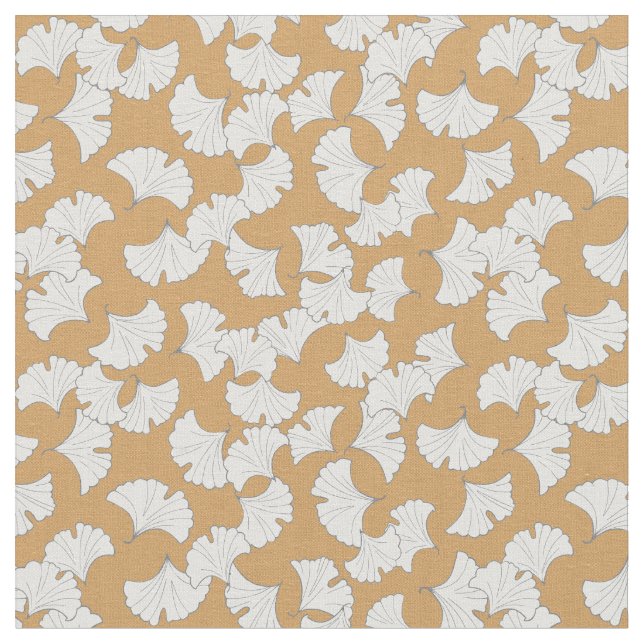 Elegant gingko leaves with custom background colou fabric (Close Up)