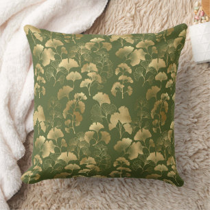 Elegant Ginkgo Garden Pattern Throw Pillow