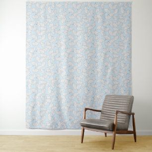Elegant ginkgo leaves with custom background colou tapestry