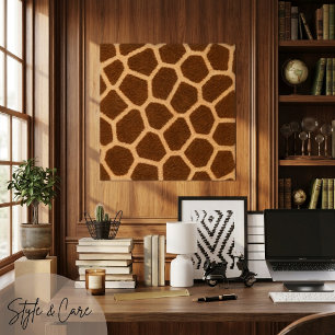 Elegant Giraffe Pattern Poster Safari Wall Design