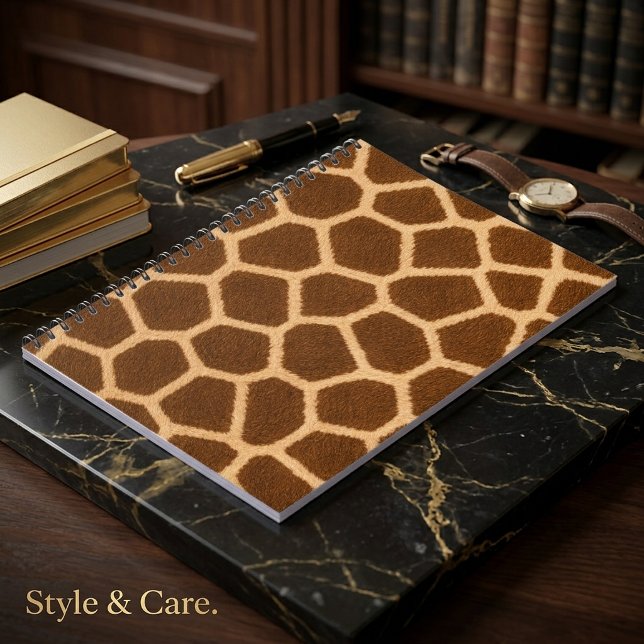 Elegant Giraffe Pattern Unique Stylish Spiral Notebook (Elegant Giraffe Pattern Unique Stylish Spiral Notebook)