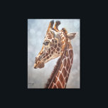 Elegant Giraffe Portrait Painting Large Canvas Print<br><div class="desc">Printed from the original Giraffe oil on canvas painting by Sue Maas</div>