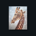 Elegant Giraffe Portrait Painting Small Canvas Print<br><div class="desc">Printed from the original Giraffe oil on canvas painting by Sue Maas. "I have always been fascinated by the incredible grace of these iconic creatures. Back in 2002/3, whilst still living on the family farm in Zimbabwe, I had the privilege of helping to decorate a lodge in the Lowveld. There...</div>