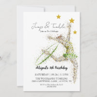 Elegant Girl Gymnastic invitation d'anniversaire