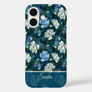 Elegant Girlfriend Gift Gardenias Custom iPhone 16 Case