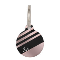 Elegant girly abstract rose gold, black & pink