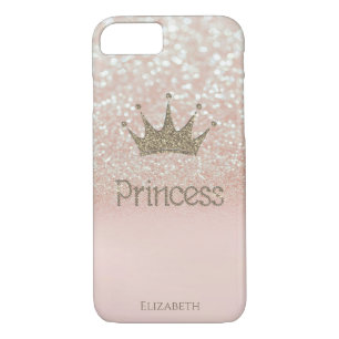 Elegant Girly Crown Princess,Glitter Bokeh Case-Mate iPhone Case
