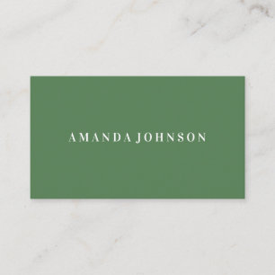Elegant Girly Day Spa and Salon Moss Green Business Card