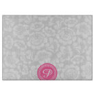 Elegant Girly Floral Grey & Pink Personalized