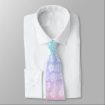 Elegant Girly Gradient Pineapple Pattern Colourful Tie<br><div class="desc">Trendy pineapple pattern in pink, purple, blue and white.</div>