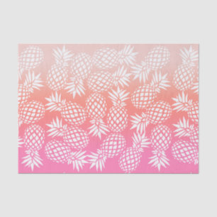 Elegant Girly Gradient Pineapple Pattern Colourful Tissue Paper