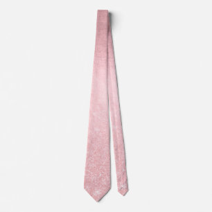 Elegant girly gradient pink rose gold glitter tie
