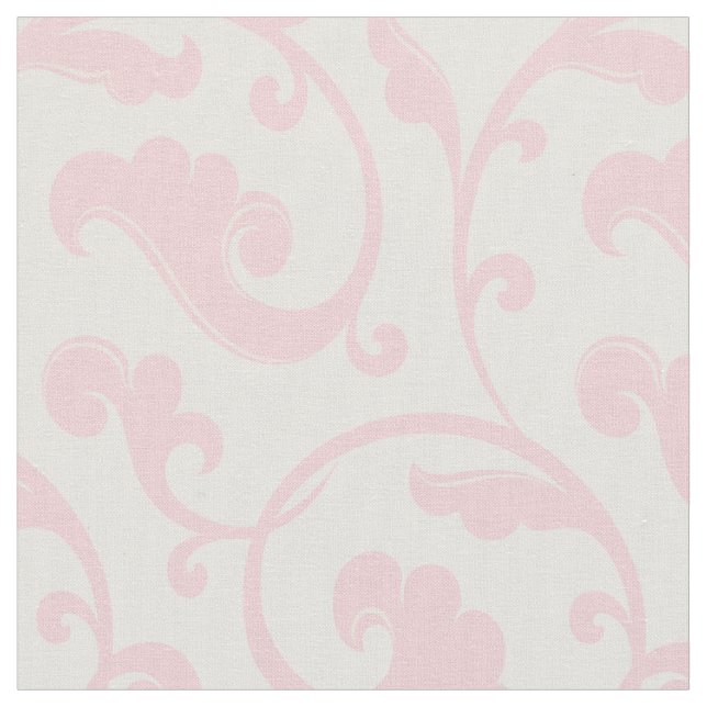 Elegant girly pastel pink floral pattern fabric (Close Up)