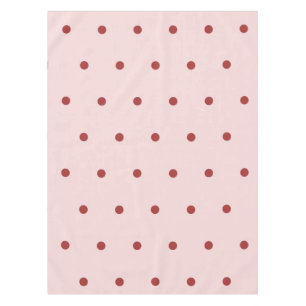 Elegant Girly Pink Polka Dots Pattern Spring Tablecloth