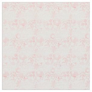 Elegant Girly Rose Gold Flowers Shapes Pattern Fabric