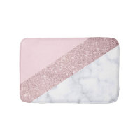 elegant girly rose gold glitter white marble pink