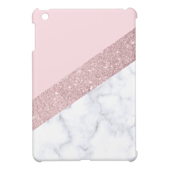 Elegant Girly Rose Gold Glitter White Marble Pink Ipad Mini Case Zazzle Ca