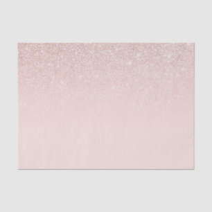 Elegant Girly Rose Gold Pink Glitter Ombre Tissue Paper
