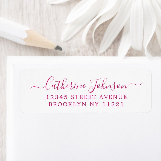 Elegant Girly Script Calligraphy Magenta Pink (Insitu)