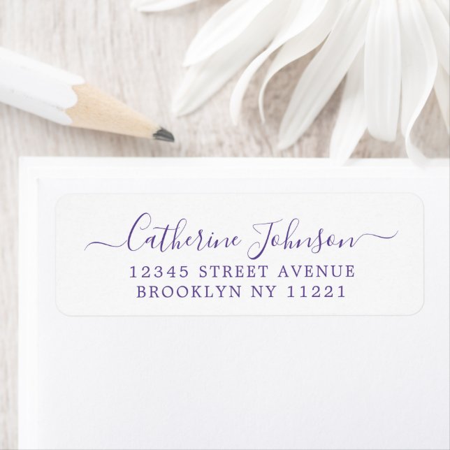Elegant Girly Script Calligraphy Purple Violet (Insitu)
