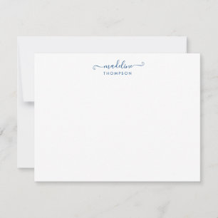 Elegant Girly Script Navy Blue Typography Card