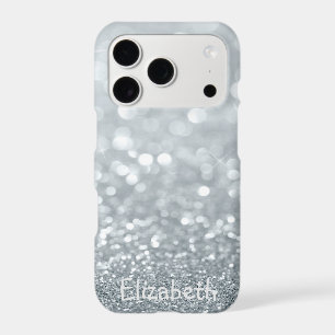 Elegant Girly Silver Glittery Bokeh -Personalized