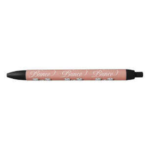 Elegant Girly Sparkle Dice Bunco Black Ink Pen