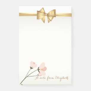 Elegant Girly Stylish,Bow,Flower Post-it Notes
