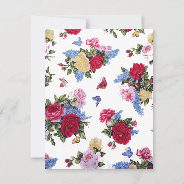 Elegant girly vintage roses  floral butterflies (Front)