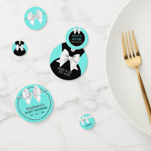 Elegant Glam Aqua Baby & Co Tiffany Baby Shower Confetti