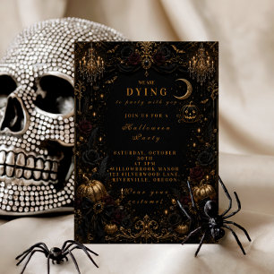Elegant Glam Halloween Party Invitation