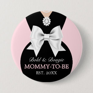 Elegant Glam Pink Baby & Co Tiffany Baby Shower 3 Inch Round Button
