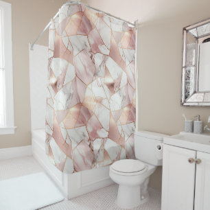 Elegant Glam Rose Gold Agate Marble Pattern