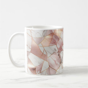 Elegant Glam Rose Gold Agate Marble Pattern  Coffee Mug