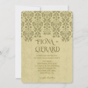 Elegant Glamor Lace Engagement Party Invitation