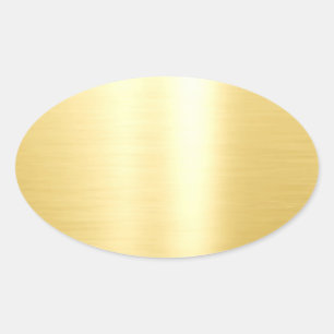 Elegant Glamour Blank Template Faux Gold Classic Oval Sticker