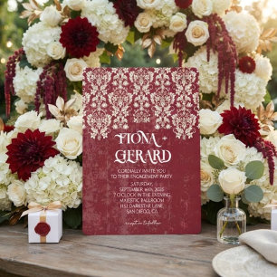 Elegant Glamour Lace Engagement Party Invitation