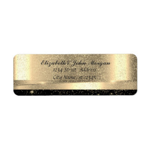 Elégant Glamour Or Noir brillant, Confetti