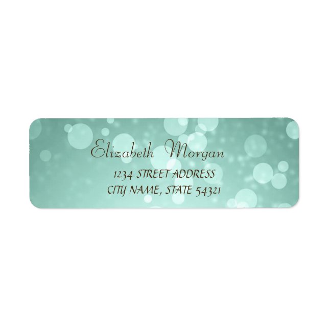 Elegant Glamourous  Bokeh  Address Label (Front)