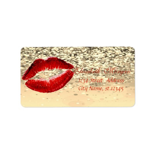 Elegant Glamourous Chic Glittery Bokeh,Lips