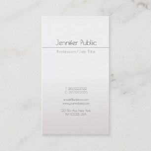 Elegant Glamourous Faux Silver Trendy Modern Luxe Business Card